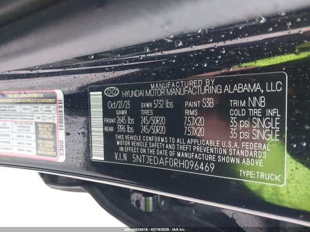 Продажа на аукционе авто 2024 Hyundai Santa Cruz Limited, vin: 5NTJEDAF0RH096469, номер лота: 44424416
