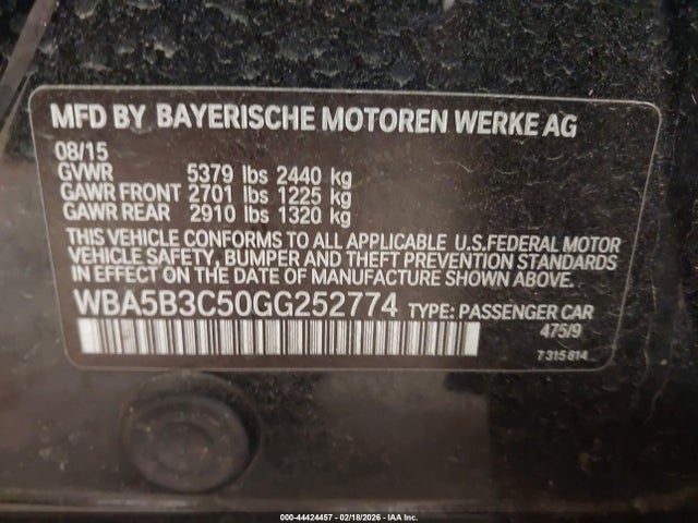 2016 BMW 535I WBA5B3C50GG252774 Photo 8