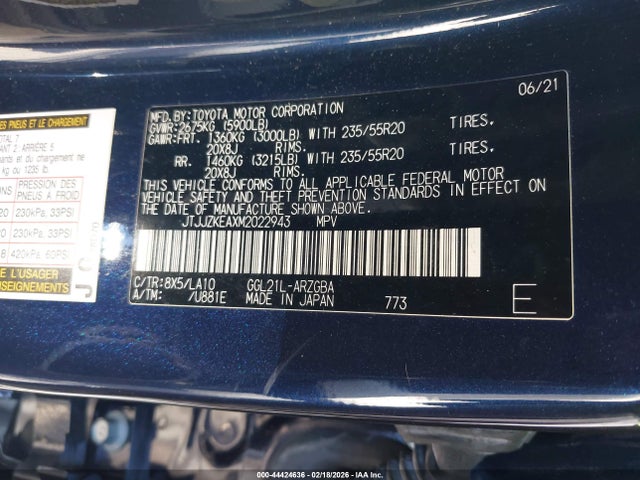 2021 LEXUS RX 350L JTJJZKEAXM2022943 Photo 8