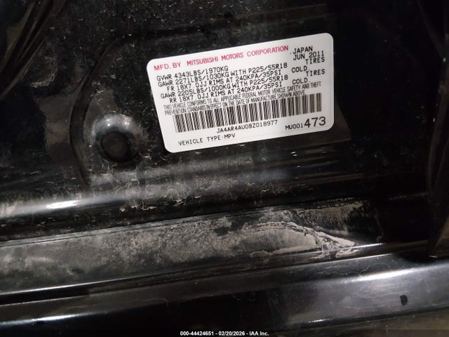 2011 MITSUBISHI OUTLANDER SPORT JA4AR4AU0BZ018977 Photo 8