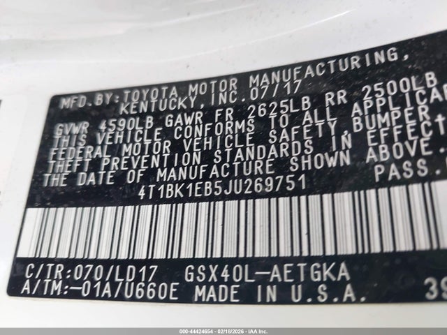 2018 TOYOTA AVALON 4T1BK1EB5JU269751 Photo 8