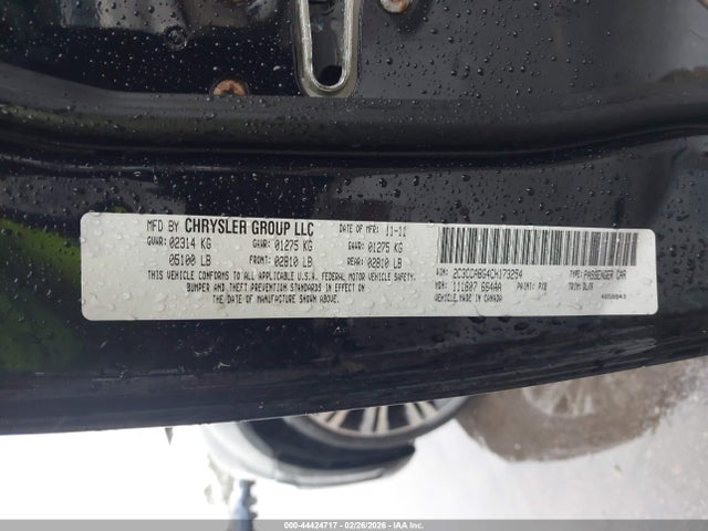 Продажа на аукционе авто 2012 Chrysler 300 S V6, vin: 2C3CCABG4CH173254, номер лота: 44424717