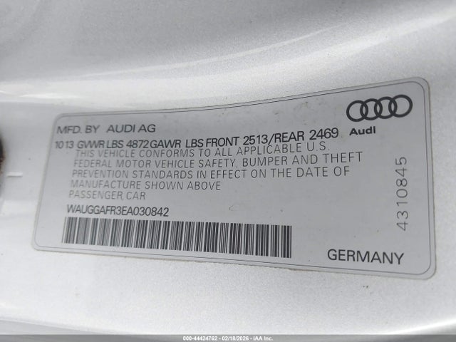 2014 AUDI S5 WAUGGAFR3EA030842 Photo 8