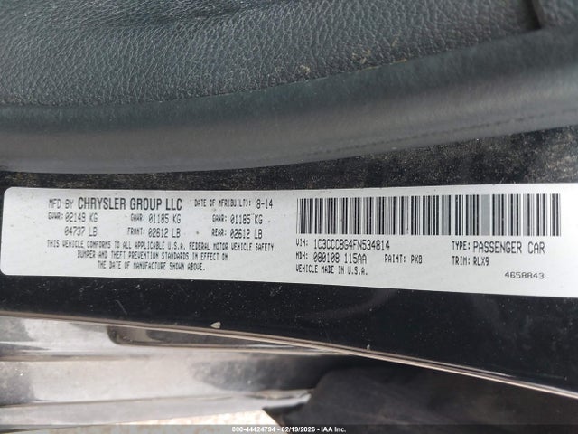 Продаж на аукціоні авто 2015 Chrysler 200 S, vin: 1C3CCCBG4FN534814, номер лоту: 44424794