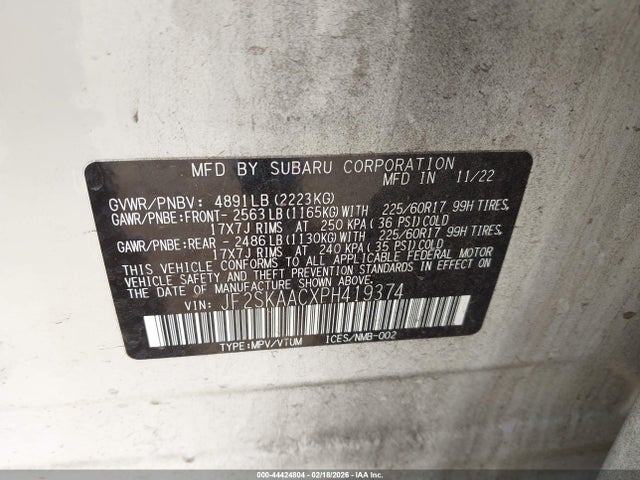 Subaru Forester 2023 JF2SKAACXPH419374 Image 9