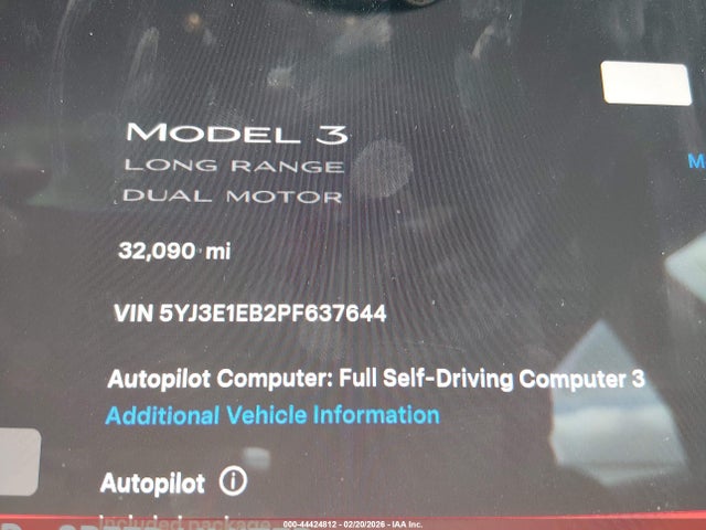 2023 TESLA MODEL 3 5YJ3E1EB2PF637644 Photo 6