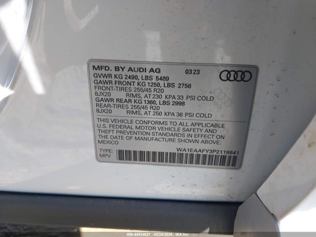 2023 AUDI Q5 WA1EAAFY3P2118641 Photo 8