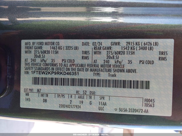 2024 FORD F-150 1FTEW2KP9RKD46351 Photo 8