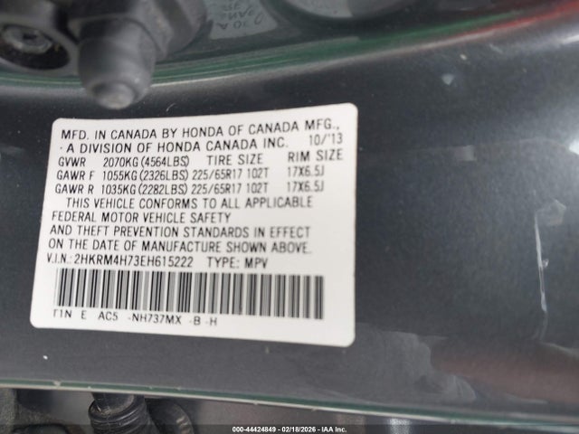 Honda Cr-v Ex-l 2014 2HKRM4H73EH615222 Image 9