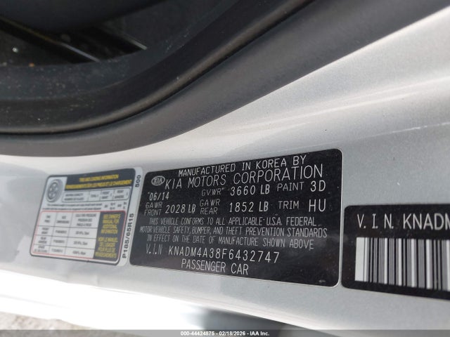 KIA RIO LX 2015 KNADM4A38F6432747 Image 9