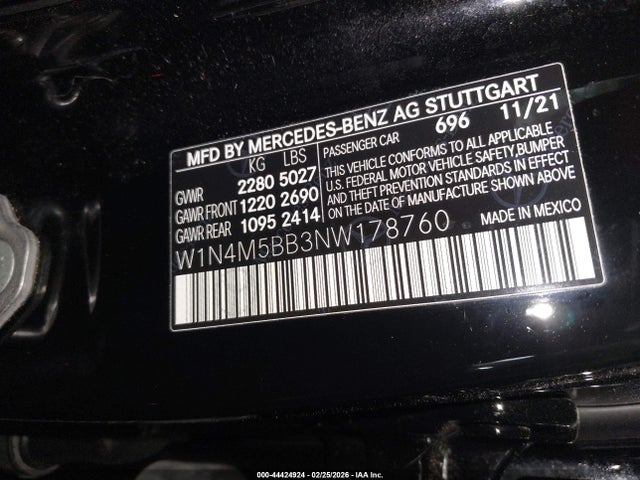 2022 MERCEDES-BENZ AMG GLB 35 W1N4M5BB3NW178760 Photo 8