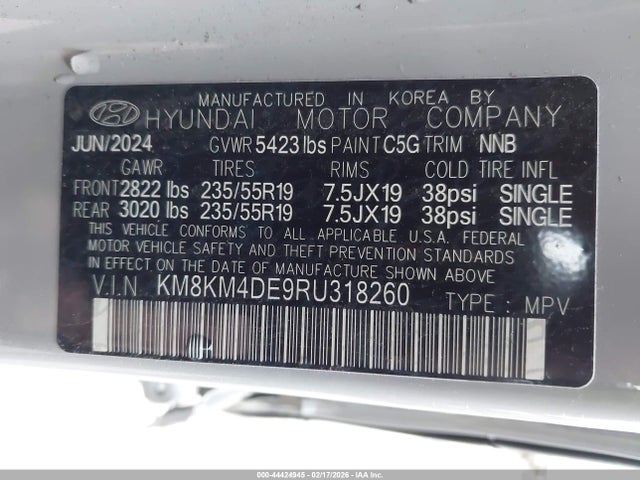 KM8KM4DE9RU318260 Hyundai IONIQ 5 SE