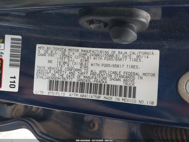 2014 TOYOTA TACOMA 3TMLU4EN5EM156777 Photo 8