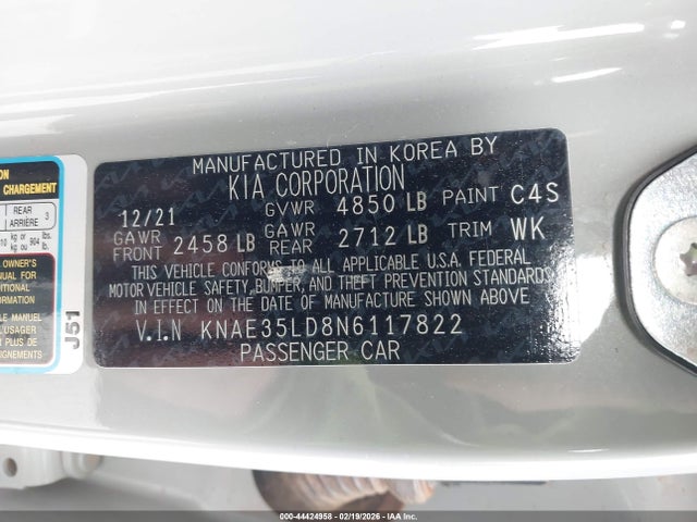 2022 KIA STINGER KNAE35LD8N6117822 Photo 8