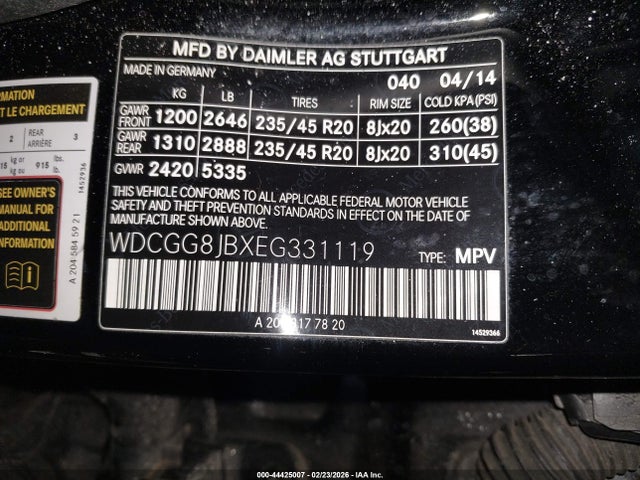 2014 MERCEDES-BENZ GLK 350 WDCGG8JBXEG331119 Photo 8