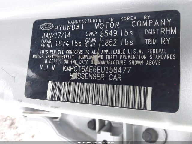 Hyundai ACCENT GS 2014 KMHCT5AE6EU158477 Image 9