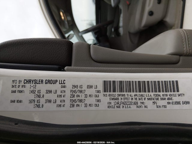 2012 JEEP GRAND CHEROKEE 1C4RJFAG5CC221020 Photo 8