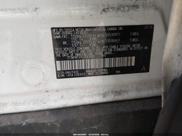 2020 TOYOTA RAV4 2T3W1RFV4LC083660 Photo 8