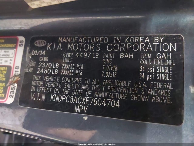 2014 KIA SPORTAGE KNDPC3ACXE7604704 Photo 8