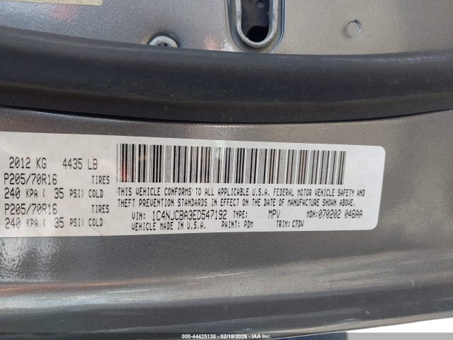 Jeep Compass Sport 2014 1C4NJCBA3ED547192 Image 9