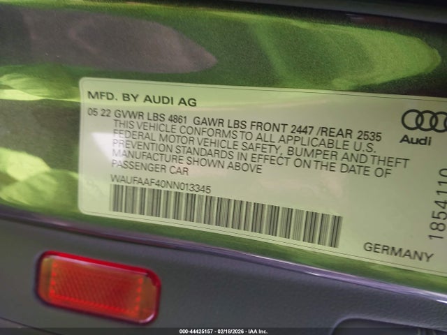 2022 AUDI A4 WAUFAAF40NN013345 Photo 8