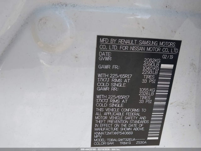 2019 NISSAN ROGUE KNMAT2MTXKP540669 Photo 8