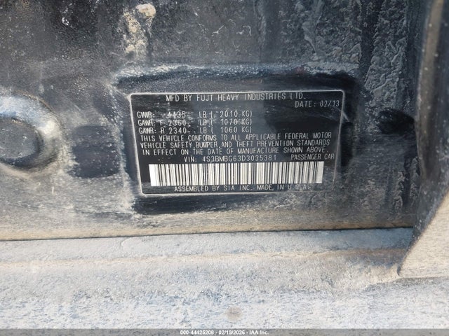 Aukcja sprzedaży 2013 Subaru Legacy 2.5i Premium, vin: 4S3BMBG63D3035381, numer aukcji: 44425208