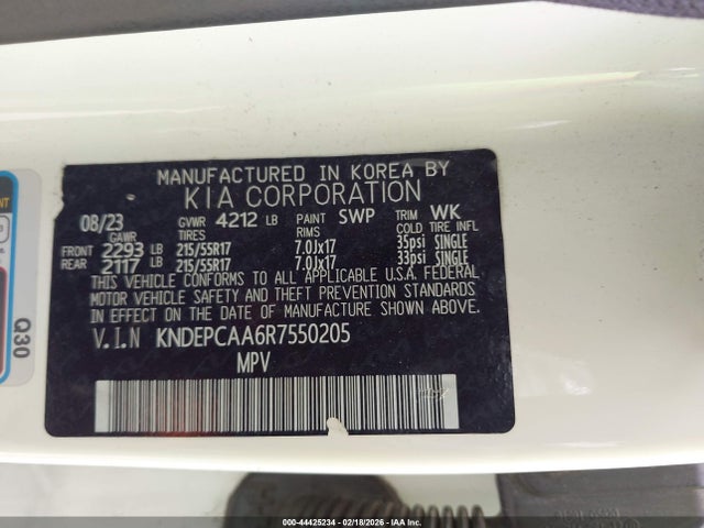 Aukcja sprzedaży 2024 Kia Seltos Lx, vin: KNDEPCAA6R7550205, numer aukcji: 44425234