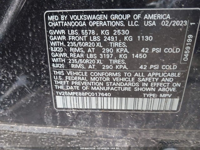 Продаж на аукціоні авто 2023 Volkswagen Id.4 S, vin: 1V25MPE88PC017640, номер лоту: 44425236