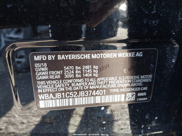 WBAJB1C52JB374401 BMW 530e Xdrive Iperformance