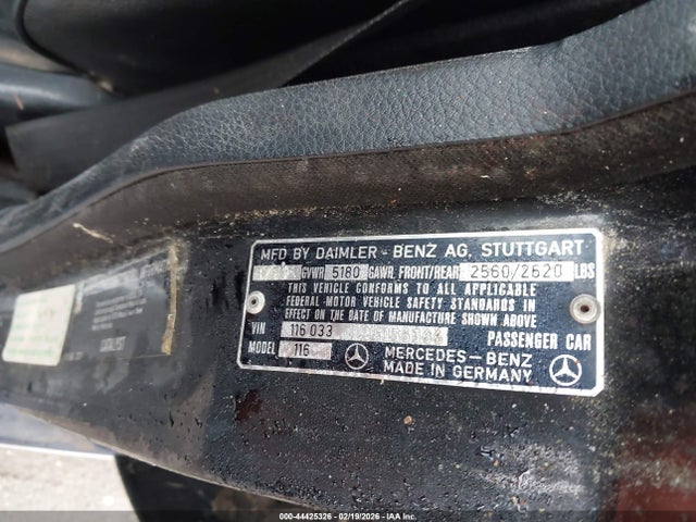 44425326 :رقم المزاد ، 11603312056566 vin ، 1976 Mercedes-benz 450 Sel مزاد بيع