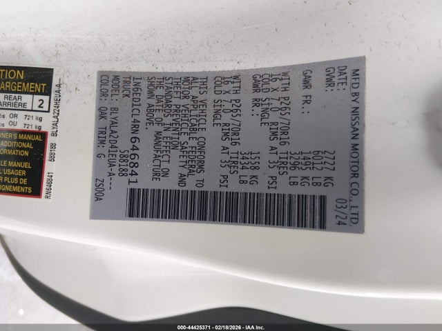 Продажа на аукционе авто 2024 Nissan Frontier King Cab S 4x2, vin: 1N6ED1CL4RN646841, номер лота: 44425371