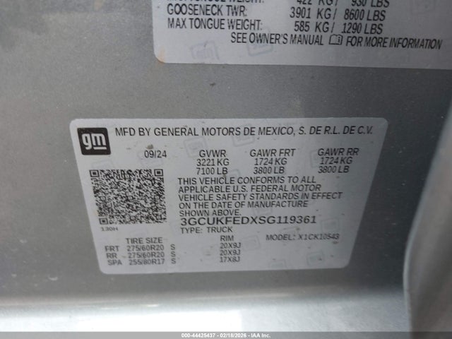 3GCUKFEDXSG119361 Chevrolet Silverado 1500 4wd Short Bed Lt Trail Boss