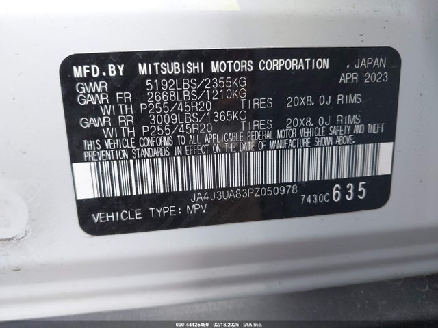 2023 MITSUBISHI OUTLANDER JA4J3UA83PZ050978 Photo 8
