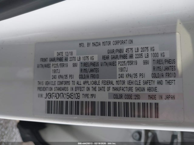 JM3KFADM7K1545109 Mazda Cx-5 Grand Touring