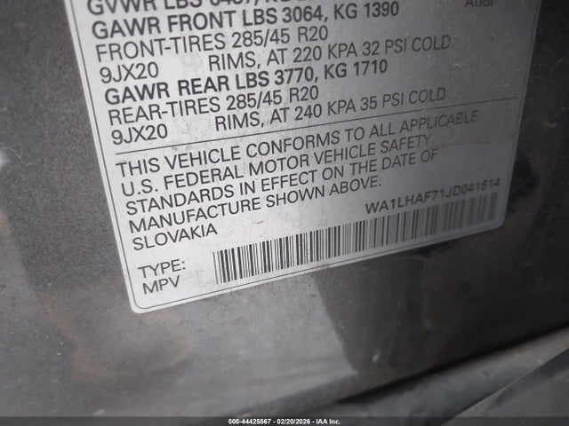 2018 AUDI Q7 WA1LHAF71J0041614 Photo 8