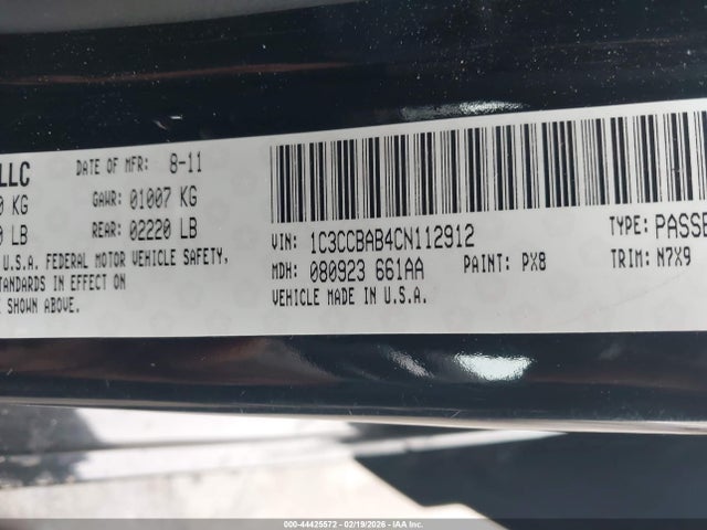 2012 CHRYSLER 200 1C3CCBAB4CN112912 Photo 8