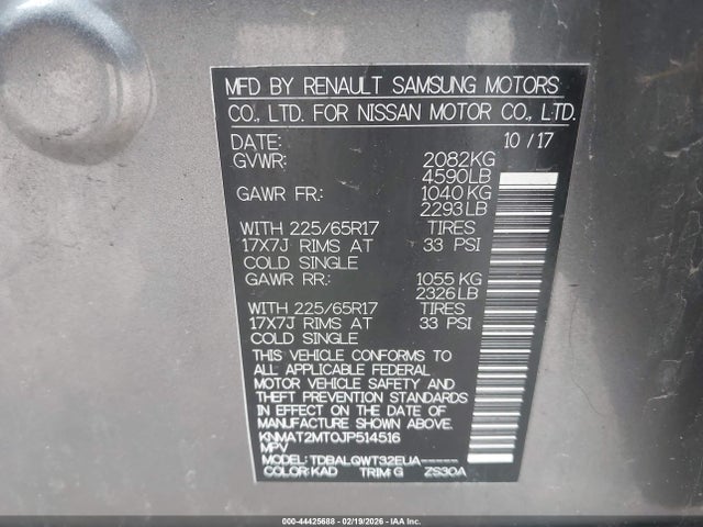 2018 NISSAN ROGUE KNMAT2MT0JP514516 Photo 8