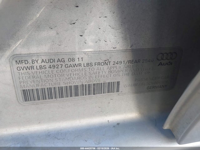 2012 AUDI A4 WAUBFAFL1CN006506 Photo 8