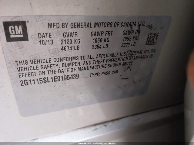 2014 CHEVROLET IMPALA 2G1115SL1E9195439 Photo 8