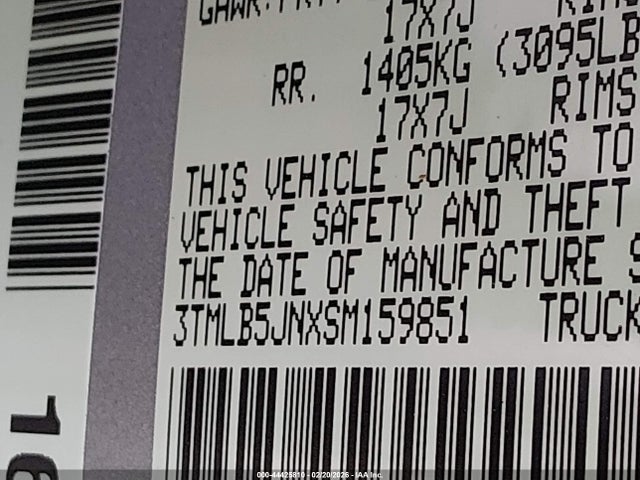 Toyota Tacoma Sr5 2025 3TMLB5JNXSM159851 Image 9