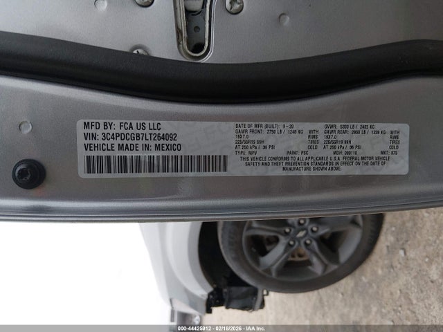 2020 DODGE JOURNEY 3C4PDCGB7LT264092 Photo 8