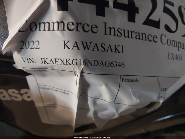 JKAEXKG16NDAG6346 Kawasaki EX400