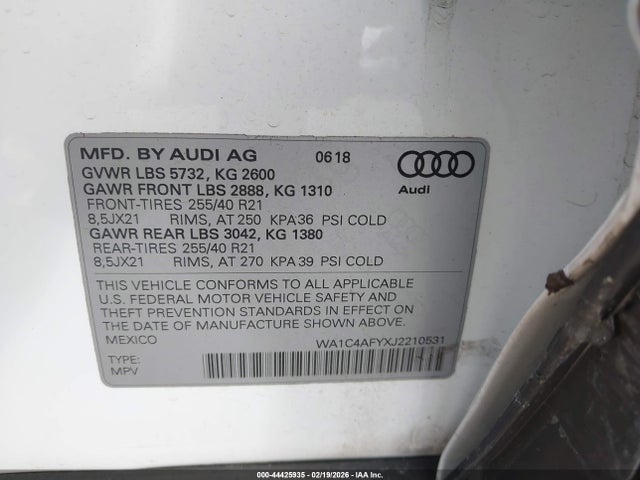 2018 AUDI SQ5 WA1C4AFYXJ2210531 Photo 8