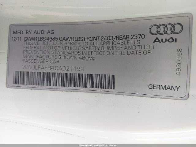 2012 AUDI A5 WAULFAFR4CA021193 Photo 8