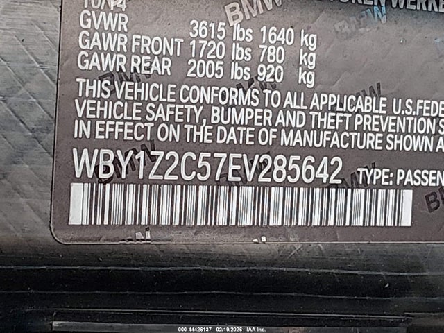 2014 BMW I3 WBY1Z2C57EV285642 Photo 8