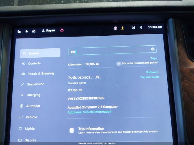 Aukcja sprzedaży 2019 Tesla Model X 100d/75d/long Range/standard Range, vin: 5YJXCDE21KF187809, numer aukcji: 44426148
