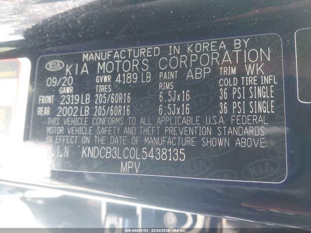 Продаж на аукціоні авто 2020 Kia Niro Lxs, vin: KNDCB3LC0L5438135, номер лоту: 44426153