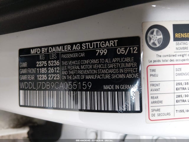2012 MERCEDES-BENZ CLS 550 WDDLJ7DB9CA055159 Photo 8
