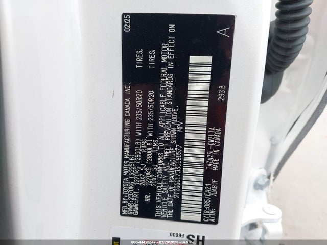 Aukcja sprzedaży 2025 Lexus Nx 350 Premium, vin: 2T2GGCEZ3SC080577, numer aukcji: 44426347